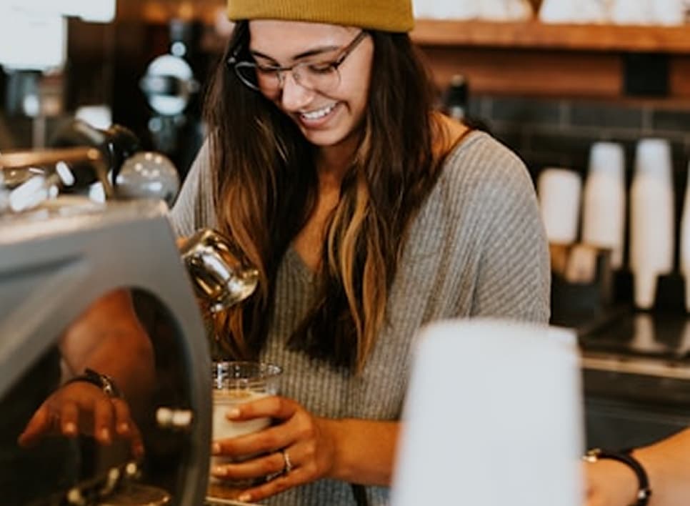 Local serving coffee